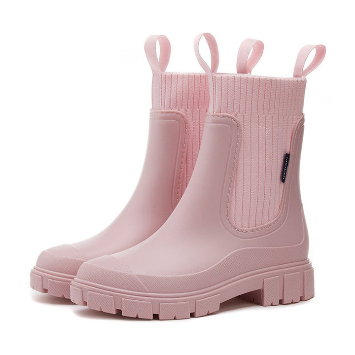Florence | Botte de Pluie Chelsea Boots Femme Semelle Épaisse