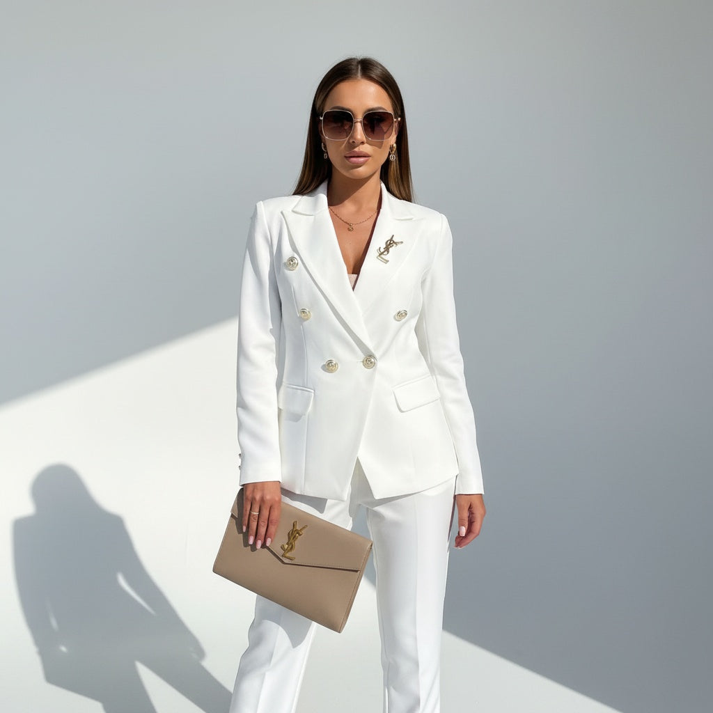 Florence | Ensemble Tailleur Veste Pantalon Femme Slim Fit Chic