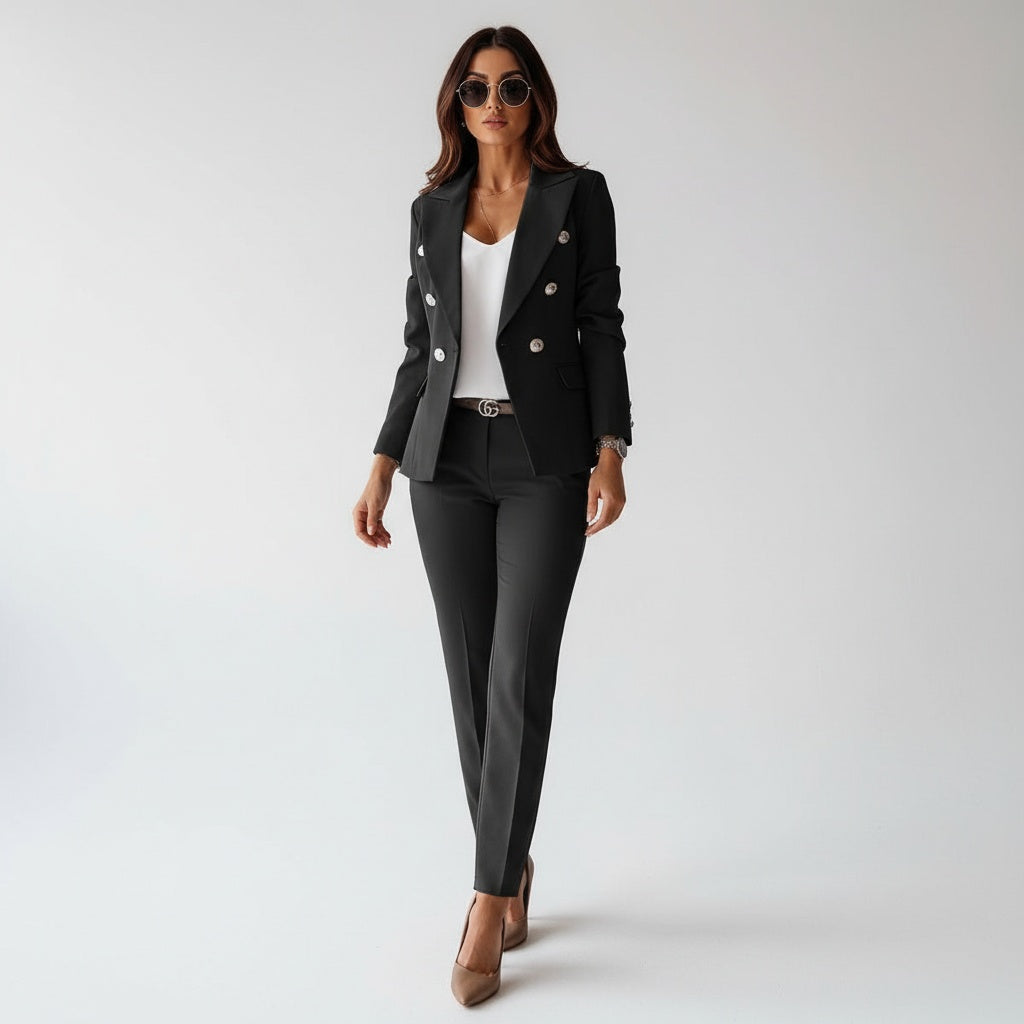 Florence | Ensemble Tailleur Veste Pantalon Femme Slim Fit Chic