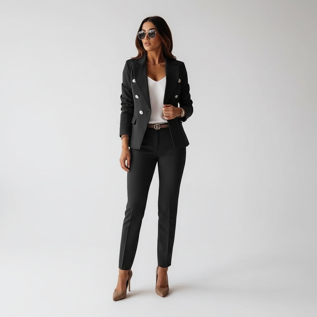 Florence | Ensemble Tailleur Veste Pantalon Femme Slim Fit Chic