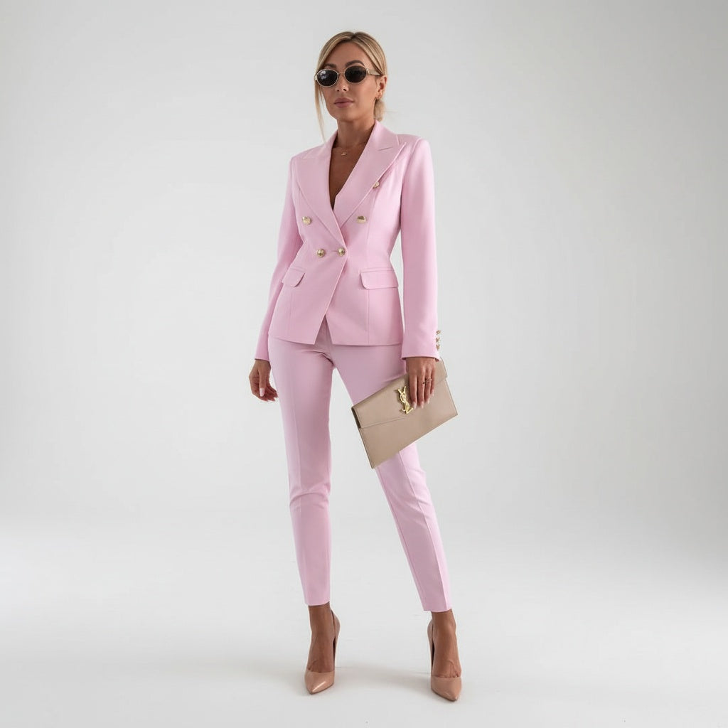 Florence | Ensemble Tailleur Veste Pantalon Femme Slim Fit Chic