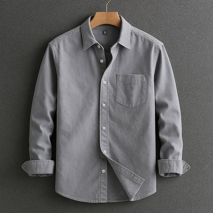 Gabriel | Chemise Oxford Homme Manche Longue Poche Poitrine