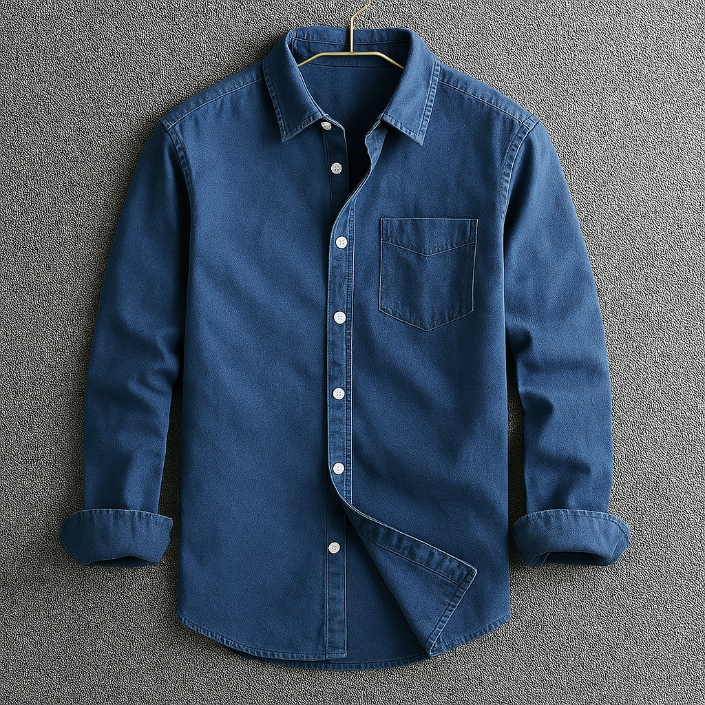 Gabriel | Chemise Oxford Homme Manche Longue Poche Poitrine