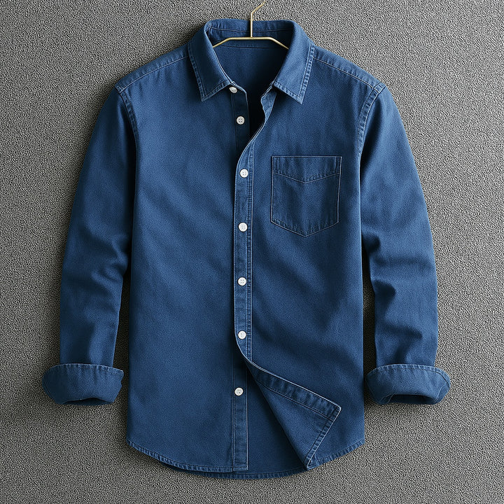Gabriel | Chemise Oxford Homme Manche Longue Poche Poitrine