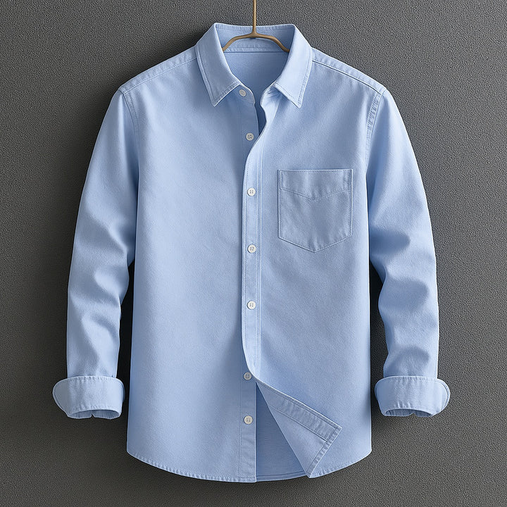 Gabriel | Chemise Oxford Homme Manche Longue Poche Poitrine