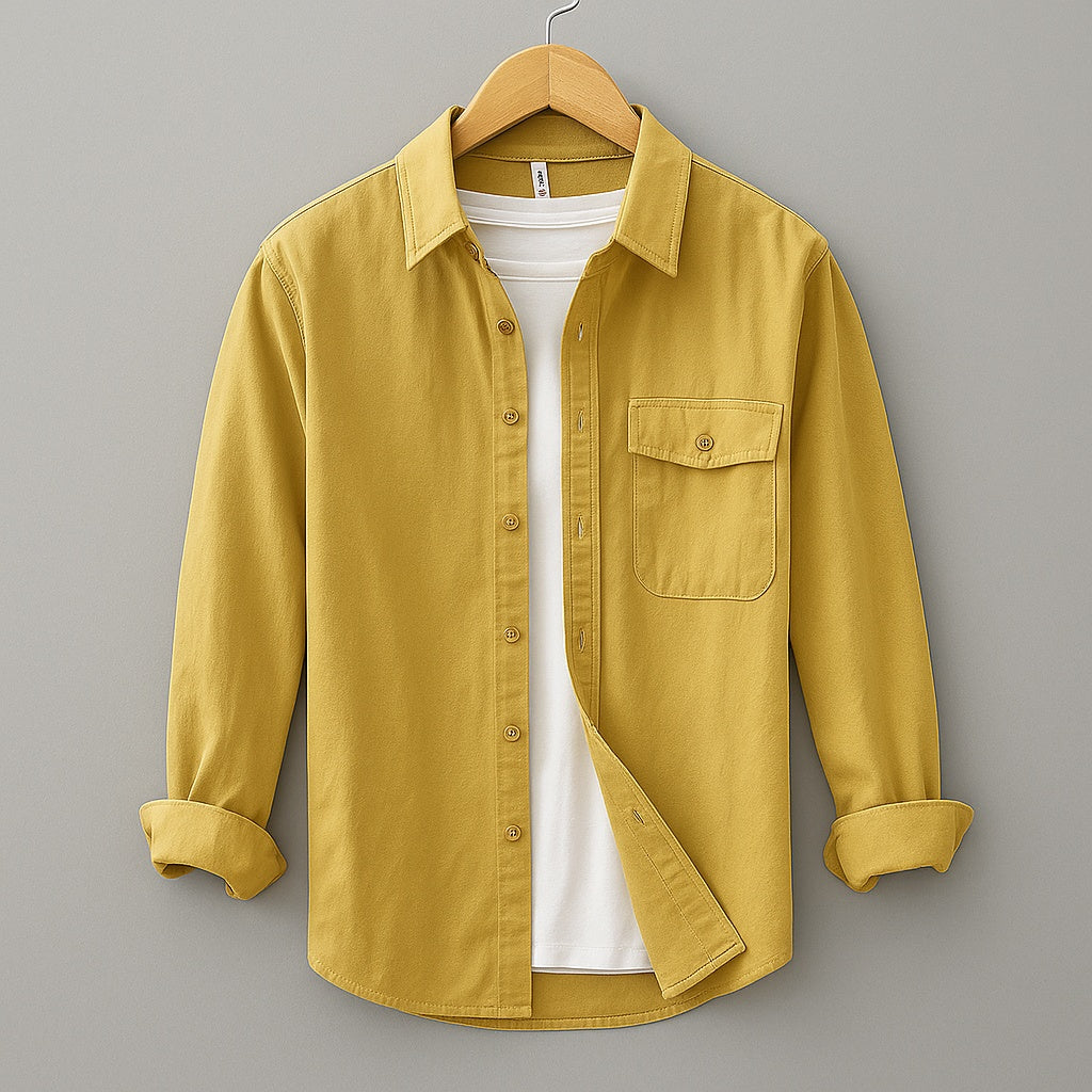 Gabriel | Chemise Oxford Homme Manche Longue Poche Poitrine