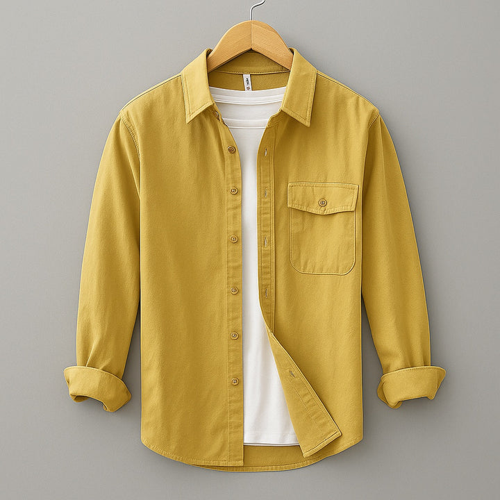 Gabriel | Chemise Oxford Homme Manche Longue Poche Poitrine