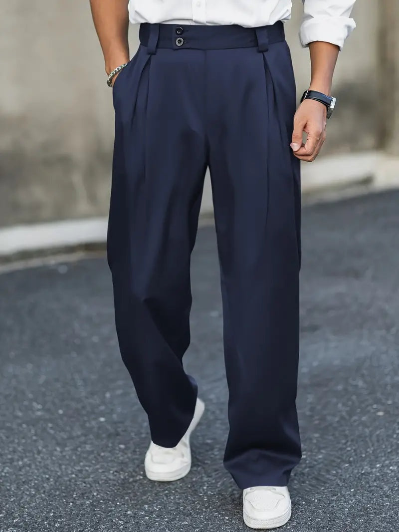 Gabriel | Pantalon Chino Homme à Plis Coupe Large