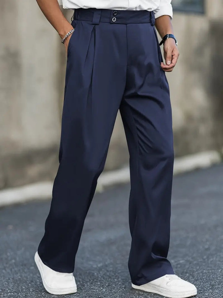 Gabriel | Pantalon Chino Homme à Plis Coupe Large