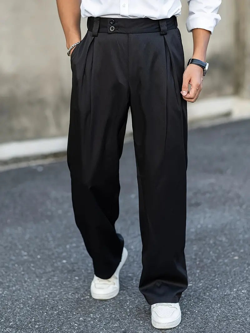 Gabriel | Pantalon Chino Homme à Plis Coupe Large