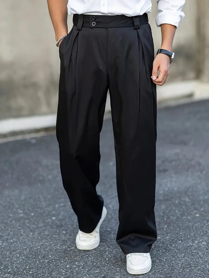 Gabriel | Pantalon Chino Homme à Plis Coupe Large