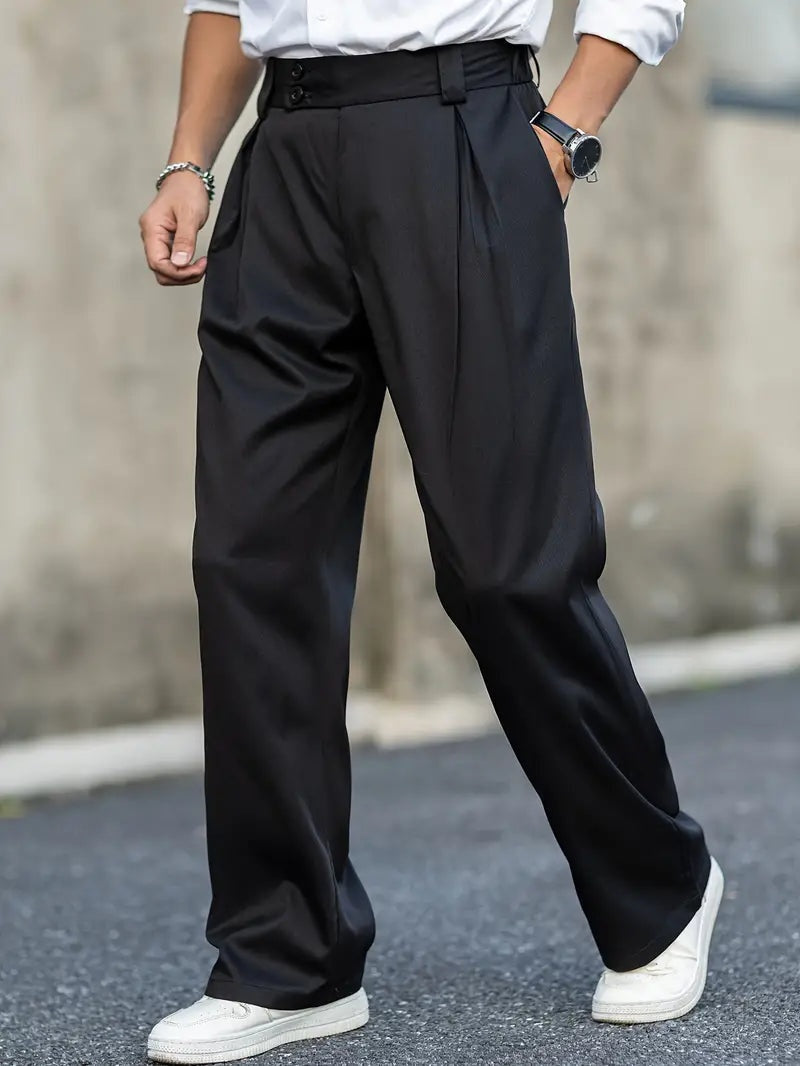Gabriel | Pantalon Chino Homme à Plis Coupe Large