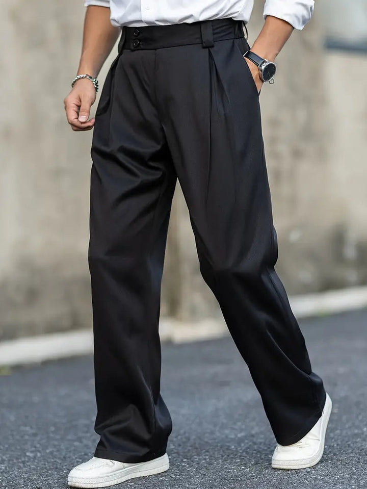 Gabriel | Pantalon Chino Homme à Plis Coupe Large