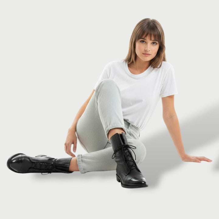Garance | Bottines Cuir Femme Lacets à Bout Renforcé