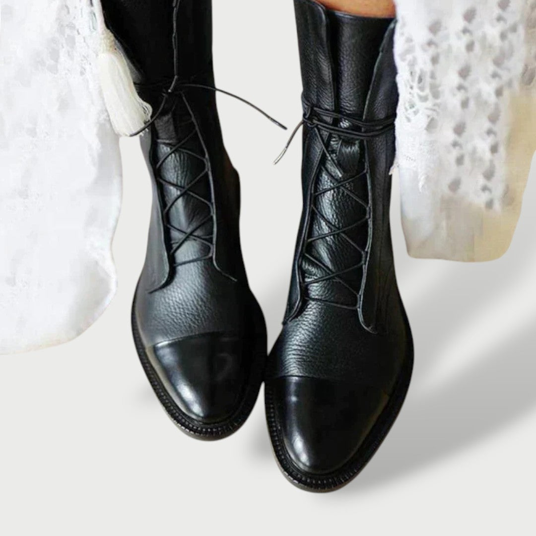 Garance | Bottines Cuir Femme Lacets à Bout Renforcé
