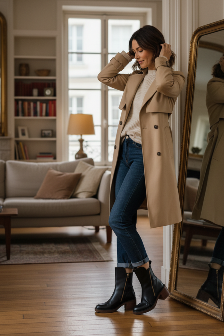 Garance | Bottines Cuir Femme Talon Bloc Zip