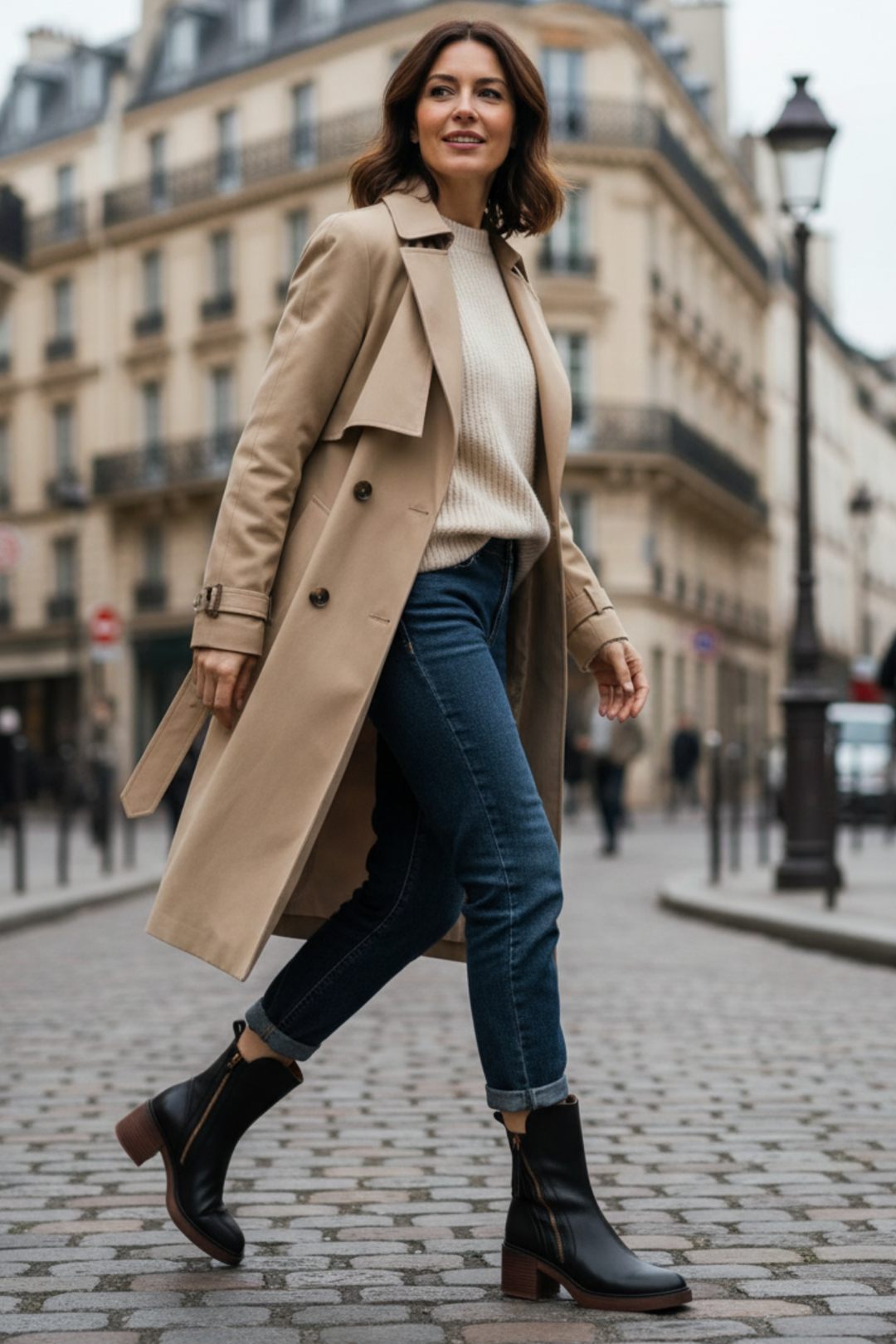 Garance | Bottines Cuir Femme Talon Bloc Zip