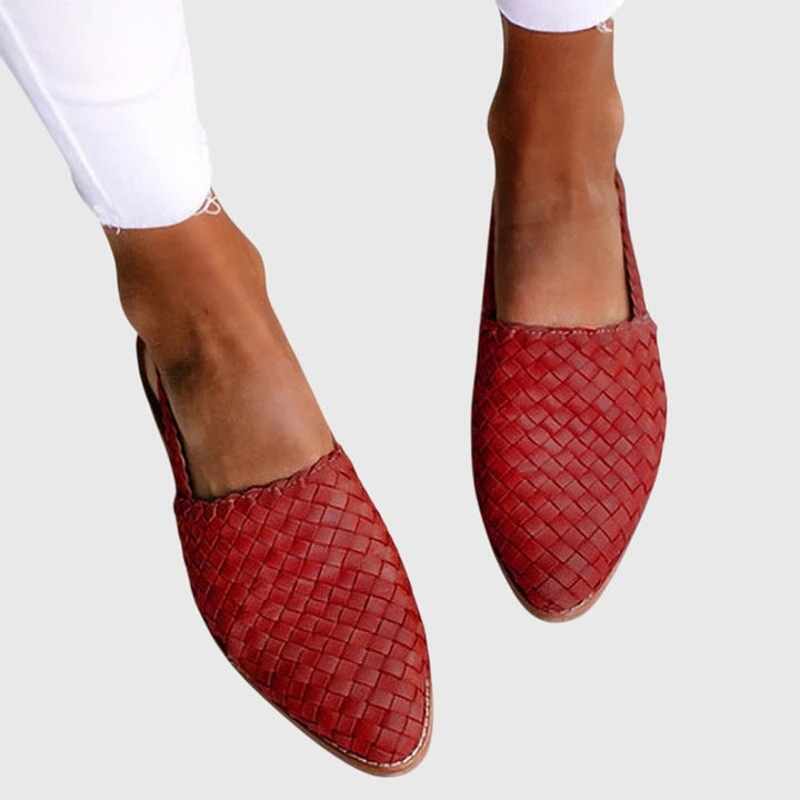Garance | Mocassin Femme Tressé Loafers Bout Pointu Semelle Plate