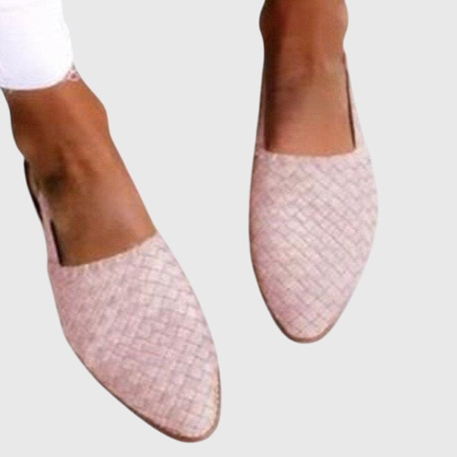 Garance | Mocassin Femme Tressé Loafers Bout Pointu Semelle Plate