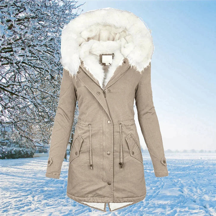 Garance | Parka Longue à Capuche Femme Fourrure