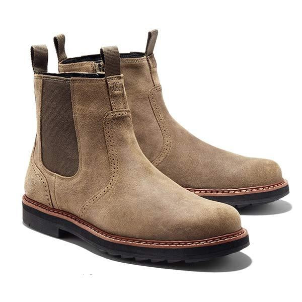 Hugo | Bottines Chelsea Homme Cuir Retourné Semelle Crantée
