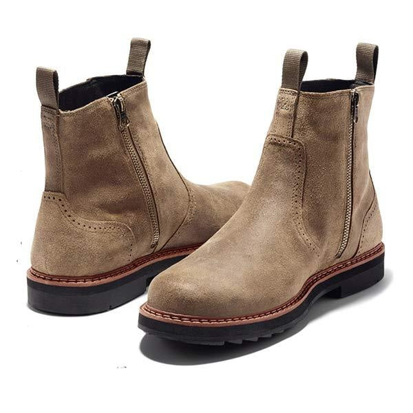 Hugo | Bottines Chelsea Homme Cuir Retourné Semelle Crantée