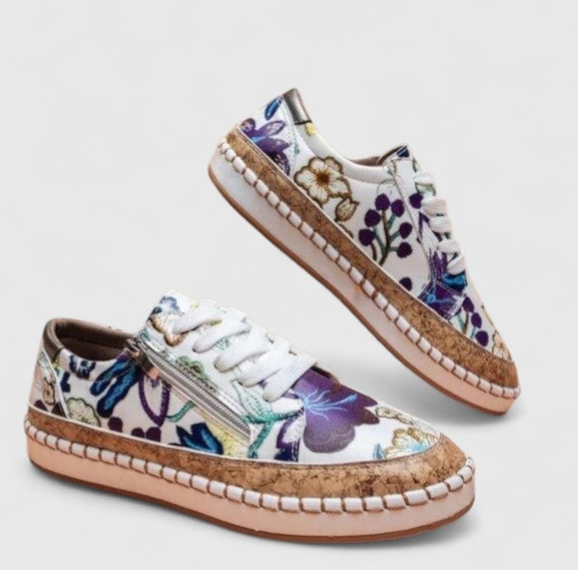Inès | Basket Tendance Femme Plateforme Imprimé Floral
