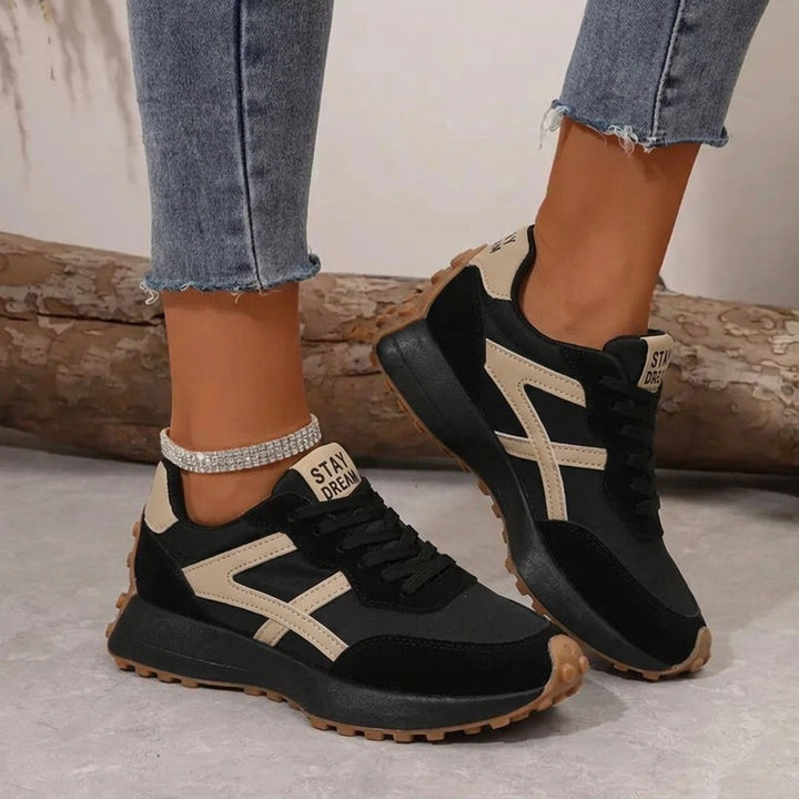 Jade | Basket Tendance Femme Plateforme Lacets Style Rétro