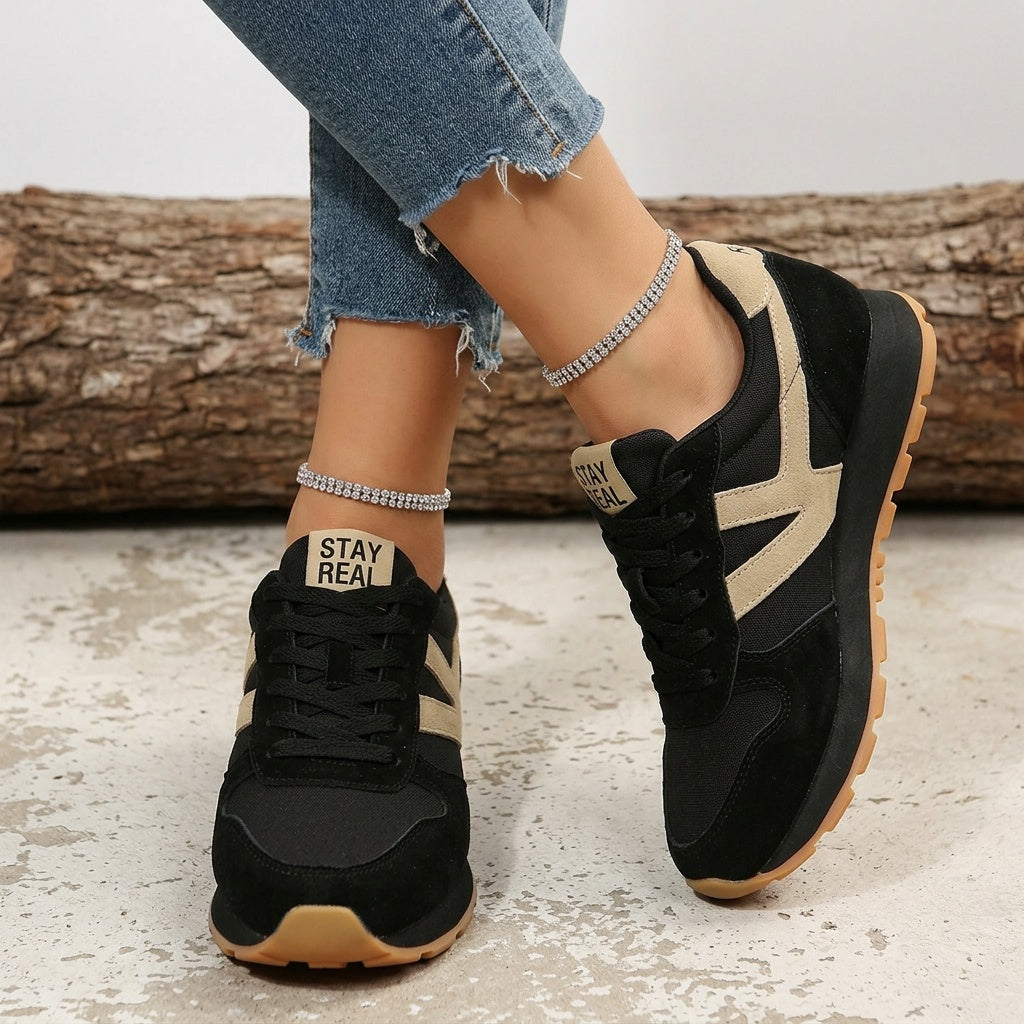 Jade | Basket Tendance Femme Plateforme Lacets Style Rétro