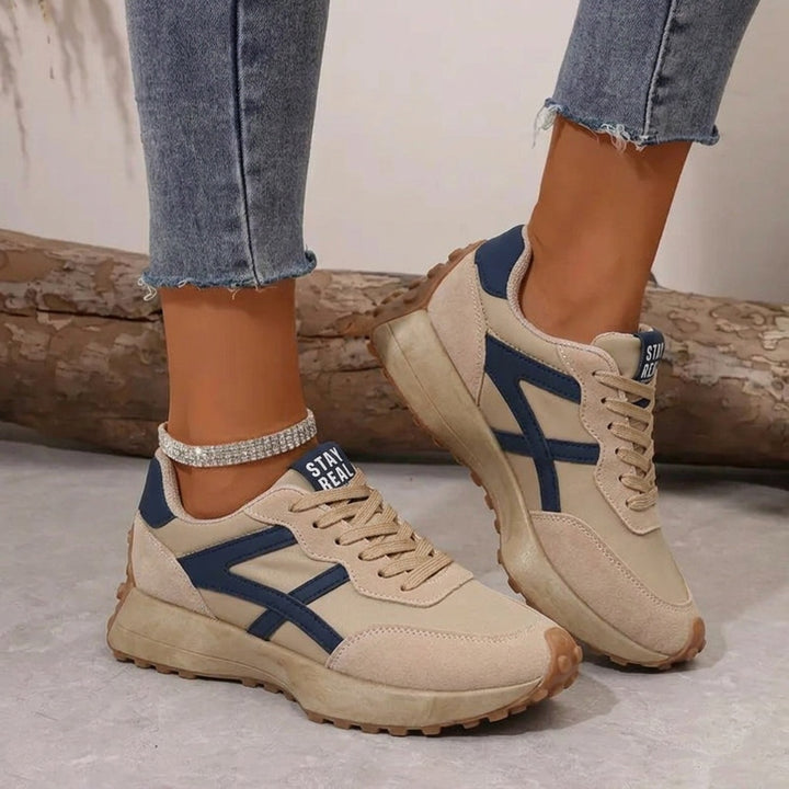 Jade | Basket Tendance Femme Plateforme Lacets Style Rétro