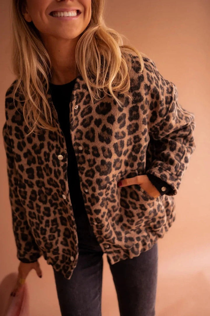 Jade | Blouson Femme Imprimé Léopard Motif Animal