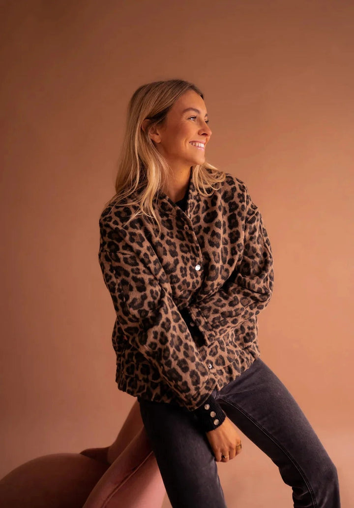 Jade | Blouson Femme Imprimé Léopard Motif Animal