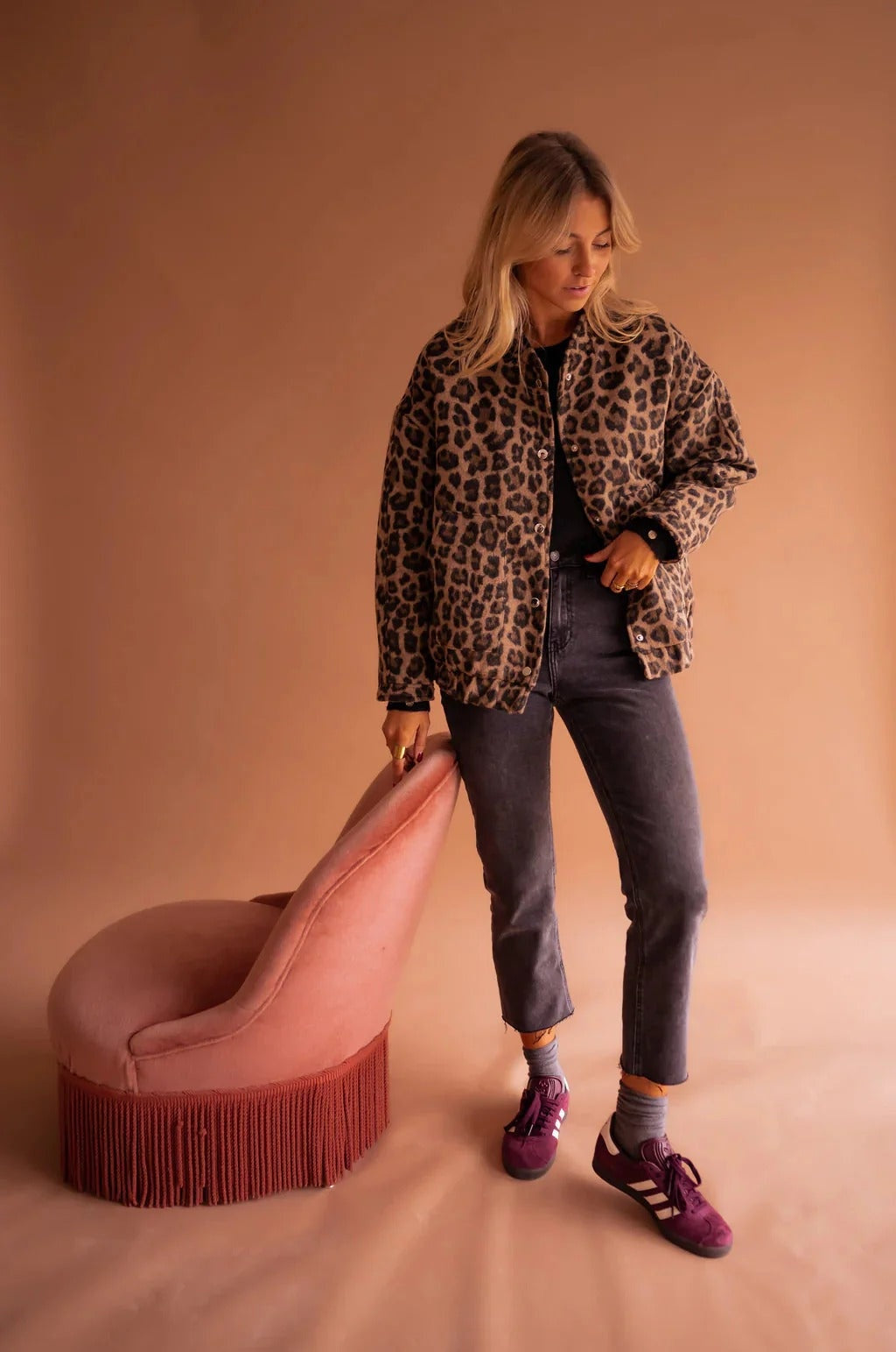 Jade | Blouson Femme Imprimé Léopard Motif Animal