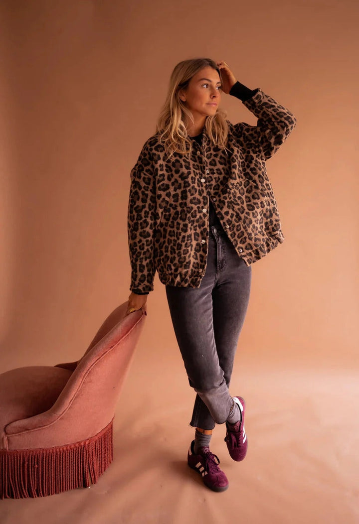 Jade | Blouson Femme Imprimé Léopard Motif Animal