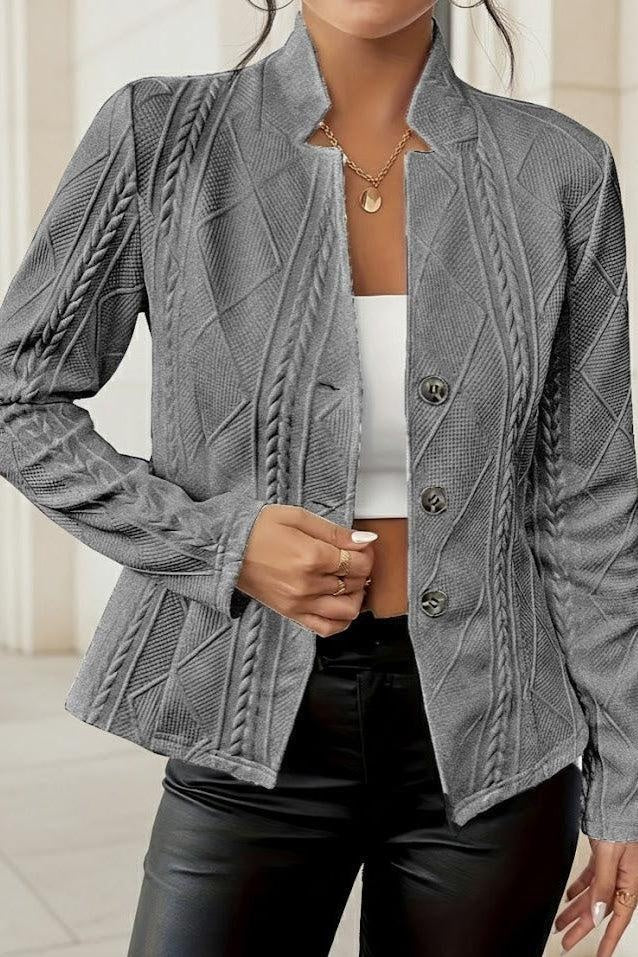 Joséphine | Blazer Femme Texturé Manches Longues Coupe Ajustée