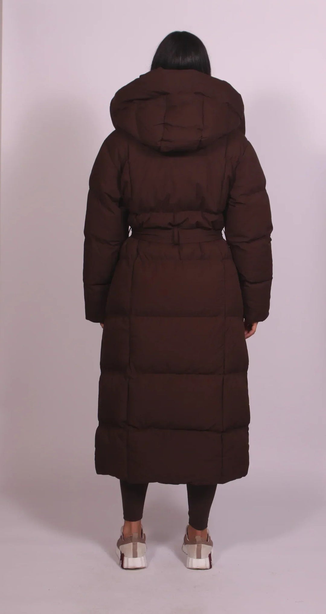 Joséphine | Doudoune Longue Femme à Capuche Ceinturée Hiver