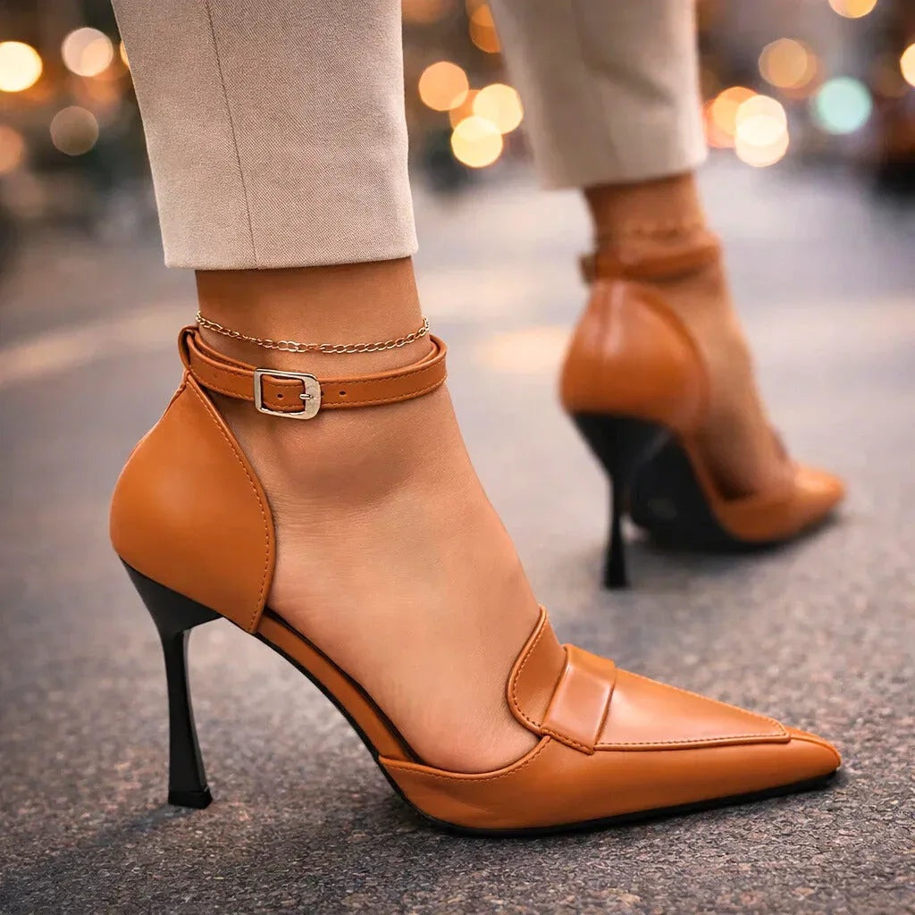 Joséphine | Escarpins Talon Aiguille Femme Bout Pointu Bride Cheville