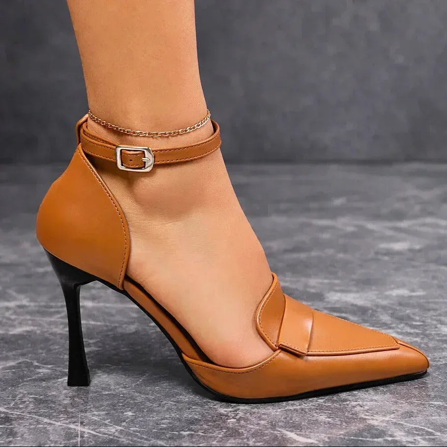 Joséphine | Escarpins Talon Aiguille Femme Bout Pointu Bride Cheville