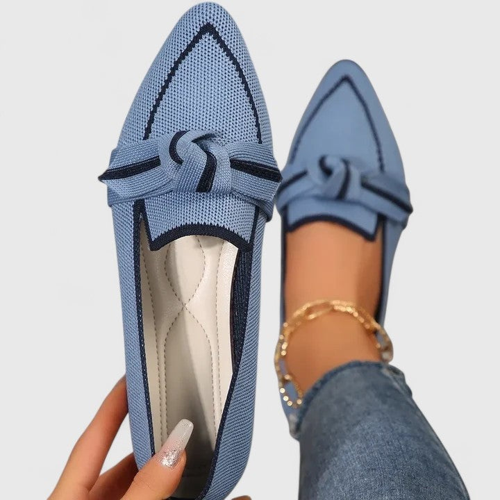 Joséphine | Mocassins Femme Bout Pointu Nœud Décoratif