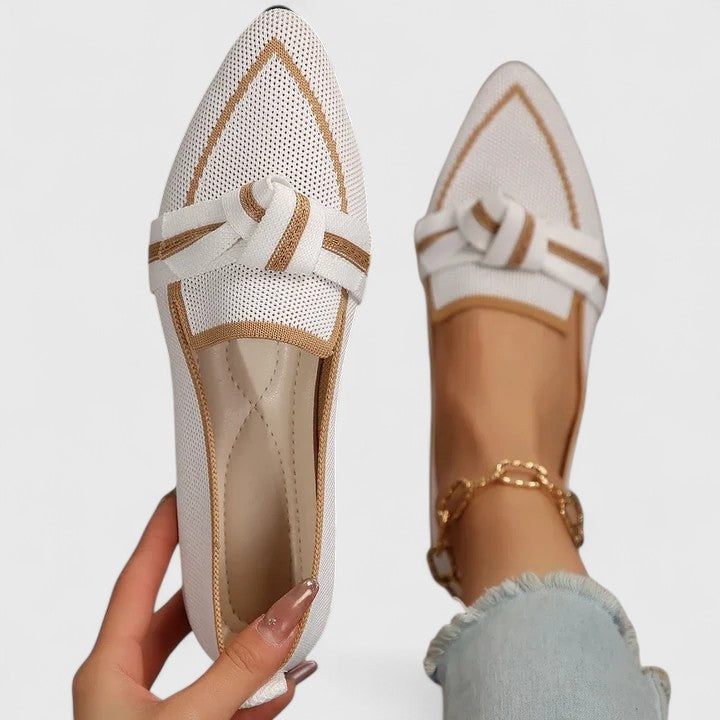 Joséphine | Mocassins Femme Bout Pointu Nœud Décoratif