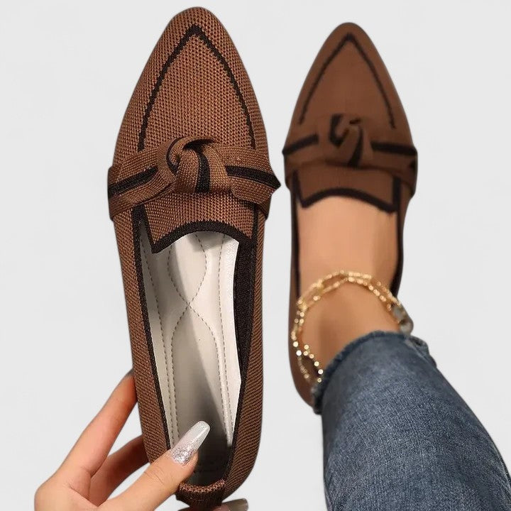 Joséphine | Mocassins Femme Bout Pointu Nœud Décoratif