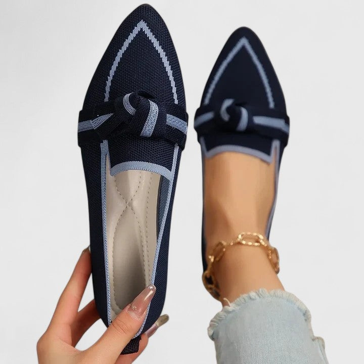 Joséphine | Mocassins Femme Bout Pointu Nœud Décoratif