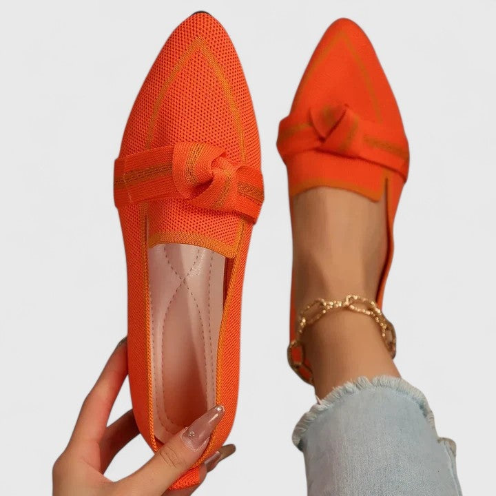 Joséphine | Mocassins Femme Bout Pointu Nœud Décoratif
