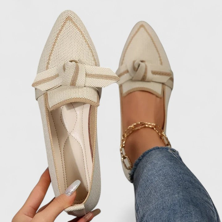 Joséphine | Mocassins Femme Bout Pointu Nœud Décoratif