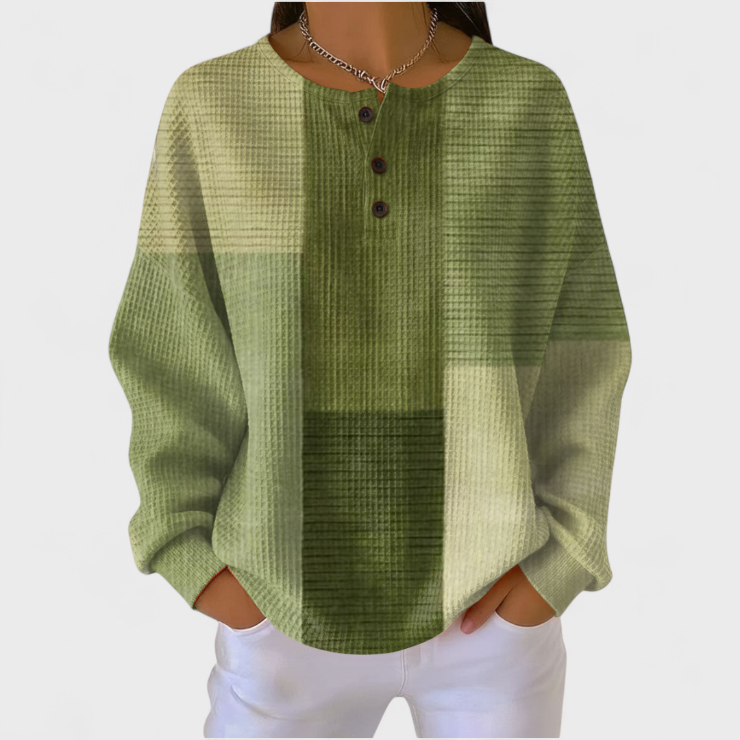 Joséphine | Pull Camionneur Femme Manches Longues Maille Gaufrée