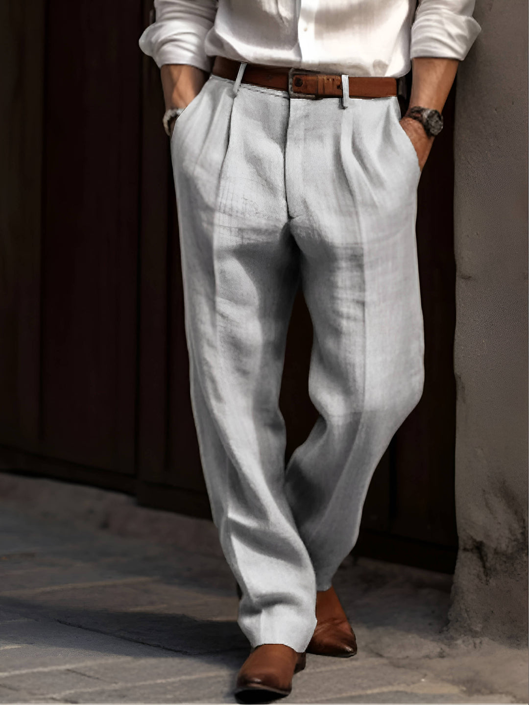 Jules | Pantalon Chino Homme à Plis Coupe Droite