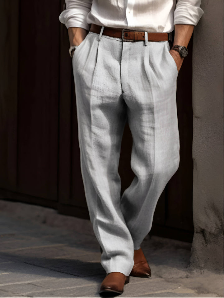 Jules | Pantalon Chino Homme à Plis Coupe Droite