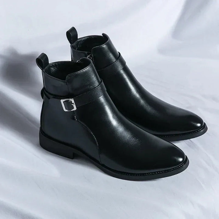 Julien | Bottines Homme Cuir à Boucle Zippées