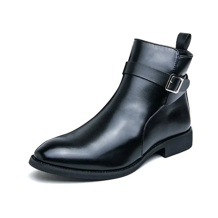 Julien | Bottines Homme Cuir à Boucle Zippées