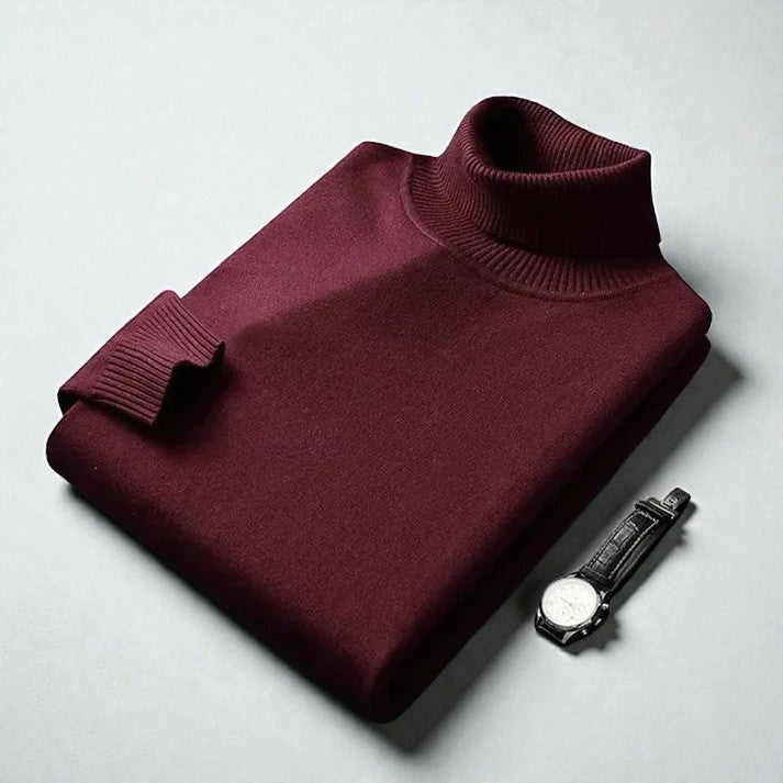 Julien | Pull Cachemire Col Roulé Homme Manches Longues